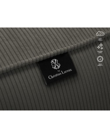 Canapé d'angle 5 places en tissu structuré gris foncé