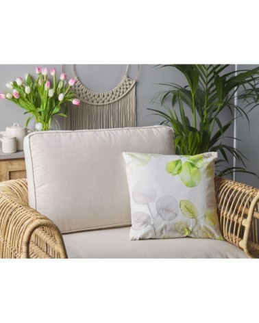 Lot de 2 coussin décoratifs en tissu blanc 45x6cm