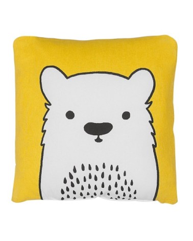 Lot de 2 coussin décoratifs en tissu jaune 45x12cm