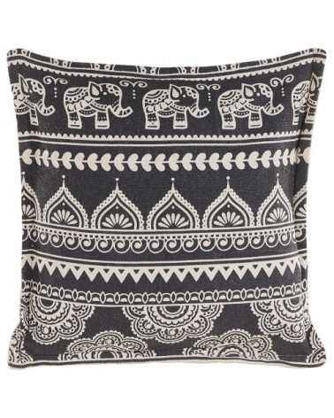 Lot de 2 coussin décoratifs en tissu noir 45x12cm