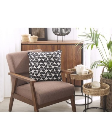 Lot de 2 coussin décoratifs en tissu noir 45x12cm