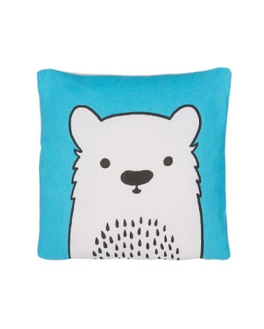 Coussin décoratif en tissu bleu 45x12cm