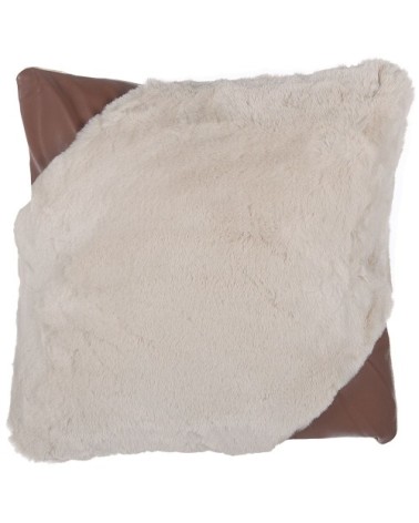 Lot de 2 coussin décoratifs en tissu beige 42x12cm