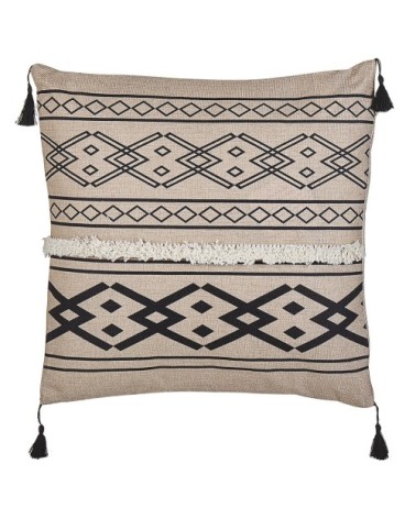 Lot de 2 coussin décoratifs en tissu beige 45x7cm