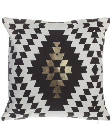 Lot de 2 coussin décoratifs en tissu noir blanc 45x12cm