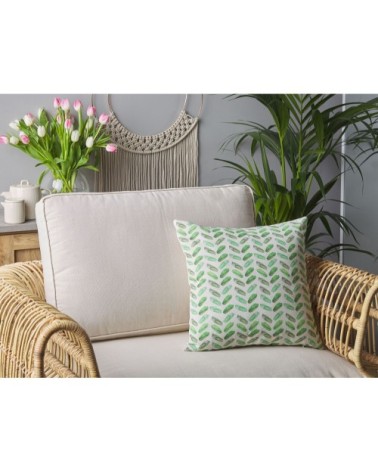 Lot de 2 coussin décoratifs en tissu vert 45x6cm