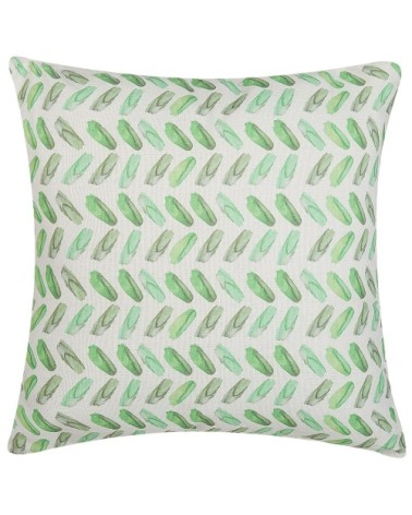 Lot de 2 coussin décoratifs en tissu vert 45x6cm