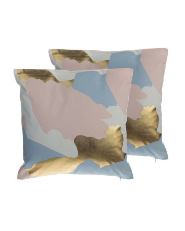 Lot de 2 coussin décoratifs en tissu multicolore 45x12cm