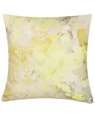 Lot de 2 coussin décoratifs en tissu jaune 45x6cm