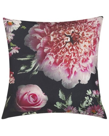 Lot de 2 coussin décoratifs en tissu noir 45x6cm