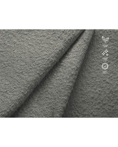 Canapé d'angle 5 places en tissu structuré gris