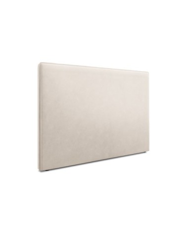 Tête de lit en velours beige 120x140x10