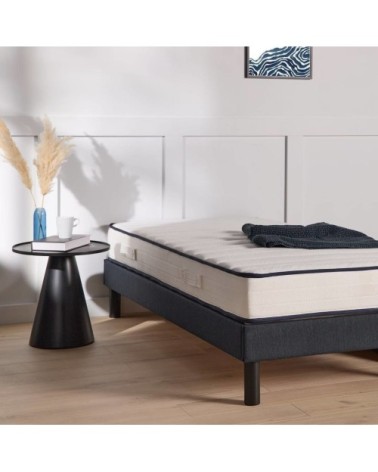 Sommier tapissier en kit bleu 90 x 200 cm