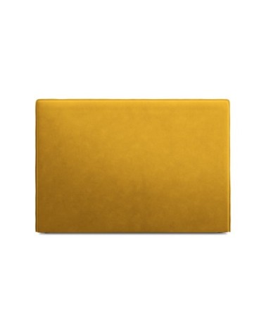 Tête de lit en velours jaune 120x140x10