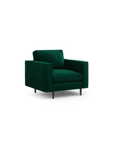 Fauteuil 1 place en velours vert bouteille