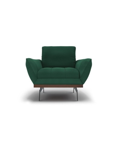 Fauteuil 1 place en tissu structuré vert