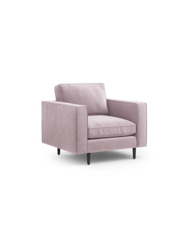 Fauteuil 1 place en velours lavande