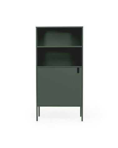 Buffet haut en bois 1 porte H152cm vert kaki