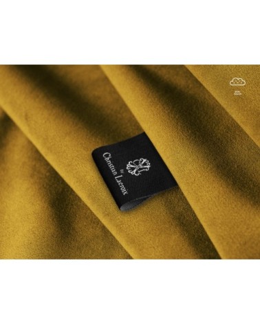 Set de 2 chaises 1 place en velours jaune