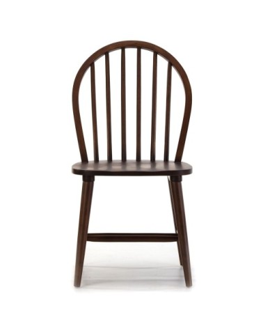 Pack 2 chaises couleur noyer, bois massif, 48 cm x 48 cm x 92 cm