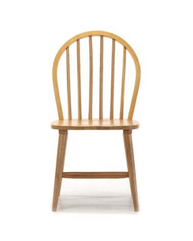 Pack 2 chaises couleur chêne, bois massif, 48 cm x 48 cm x 92 cm