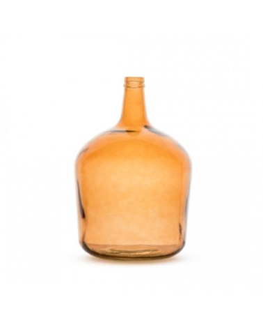 Vase en verre dame jeanne 12 litres ambre