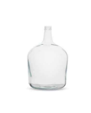 Vase en verre dame jeanne 12 litres transparent