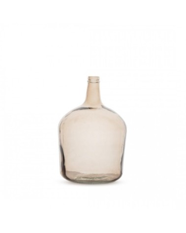 Vase en verre dame jeanne 4 litres taupe