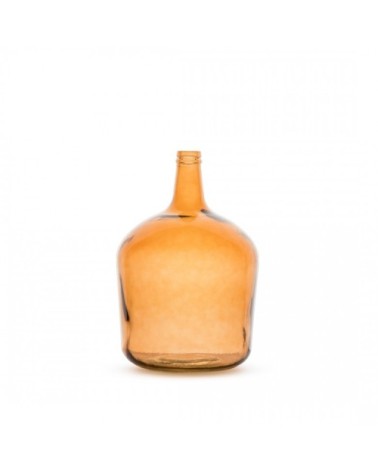 Vase en verre dame jeanne 4 litres ambre