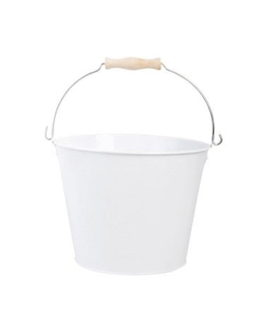 Seau blanc en zinc