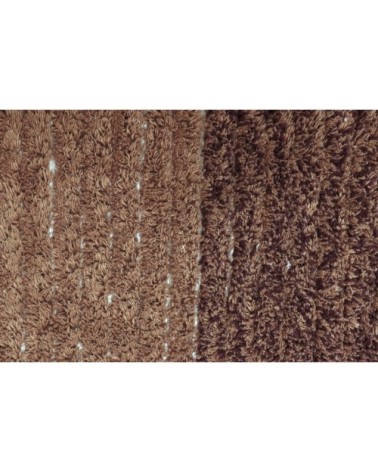 Tapis lavable en coton marron 120x160