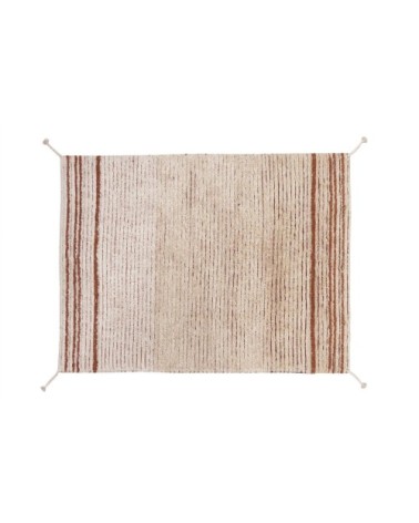 Tapis lavable en coton marron 120x160