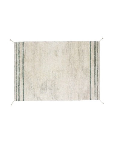 Tapis lavable en coton bleu 170x240