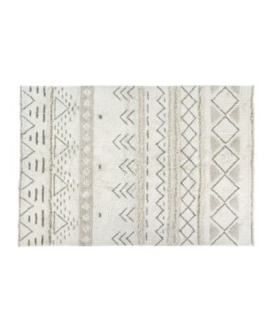 Tapis lavable en laine gris 170x240