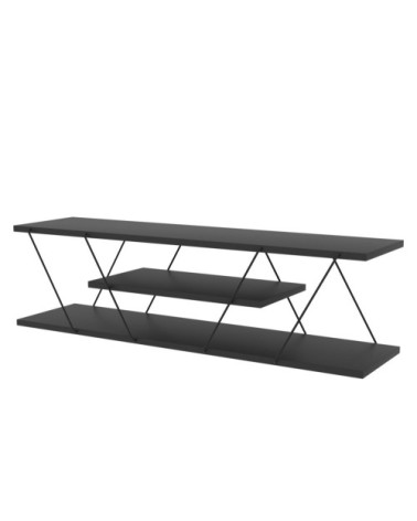 Meuble TV de style industriel anthracite