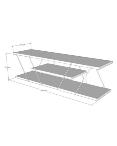 Meuble TV de style industriel marron