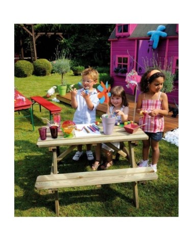 Table de pique-nique pour enfants en pin