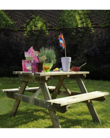 Table de pique-nique pour enfants en pin