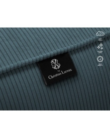 Fauteuil 1 place XL en tissu structuré bleu