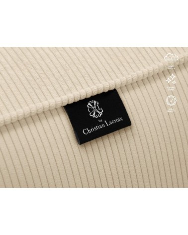 Fauteuil 1 place XL en tissu structuré beige clair