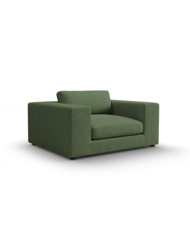 Fauteuil 1 place XL en tissu structuré vert