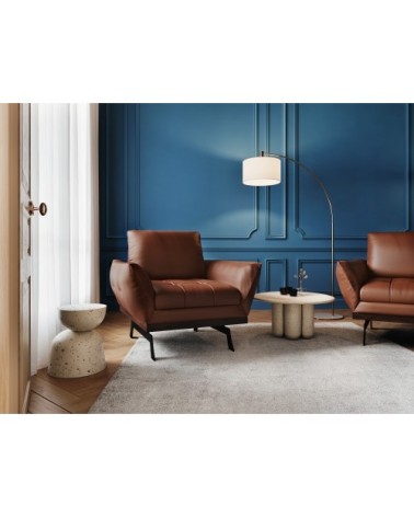 Fauteuil 1 place en cuir cuir marron