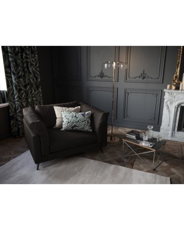 Fauteuil 1 place XL en cuir cuir noir