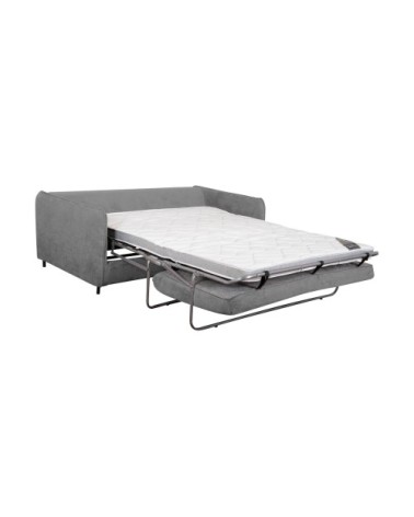 Canapé convertible 3 places en tissu gris