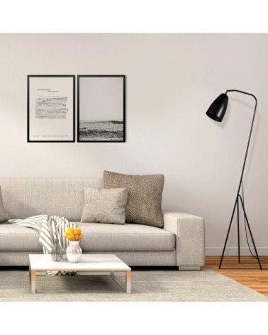 Lampadaire métal noir