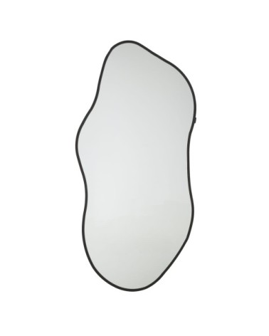 Miroir organique en acier noir, 70x155 cm