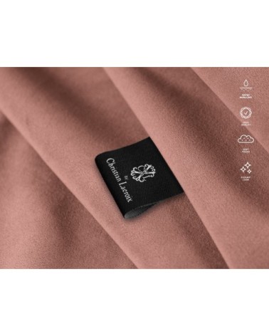 Canapé d'angle 5 places en velours rose