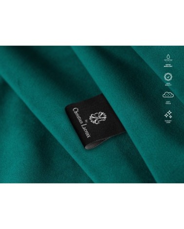 Canapé d'angle 5 places en velours pétrole