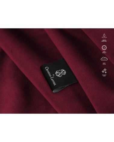 Canapé d'angle 5 places en velours rouge foncé