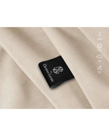 Canapé d'angle 5 places en velours beige